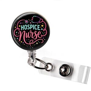 Hospice Nurse Badge Reel RN Healthcare Retractable ID Holder